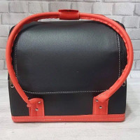 Кейс для мастера ADH-068 чорний матовий з червоними ручками